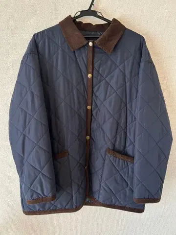 MNL 네이비 퀼팅 자켓