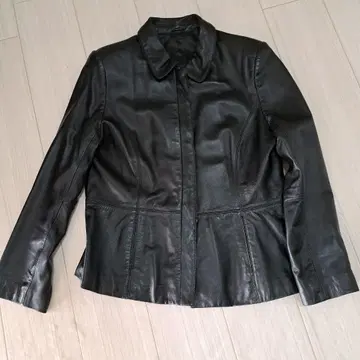 블랙 시어링 가죽 자켓 Size 11호 중고품