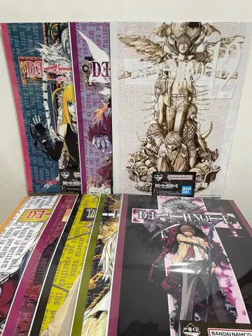 [미사용 새상품] 제일복권 데스노트 F상 클리어 포스터 8점 세트