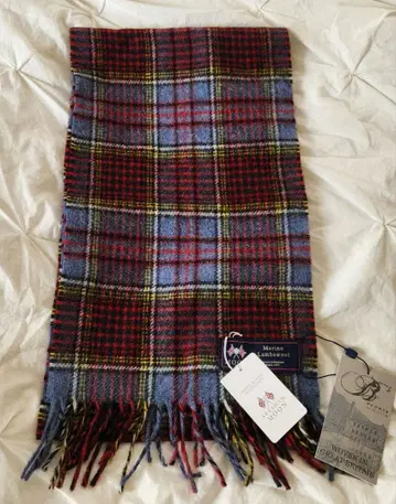 영국 MOON사 머플러 울 타탄 체크 여성용 남성용 미사용