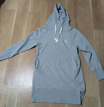 Champion 그레이 후드 부착 원피스 후드티 맨투맨 튜닉