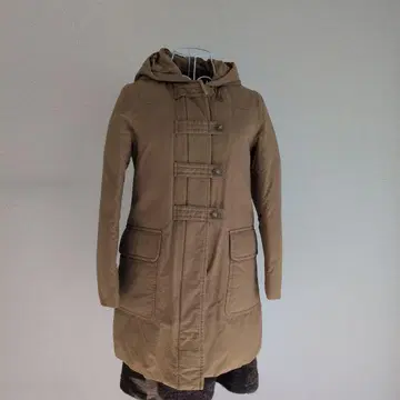 매킨토시 철학 후드 부착 베이지 다운 자켓