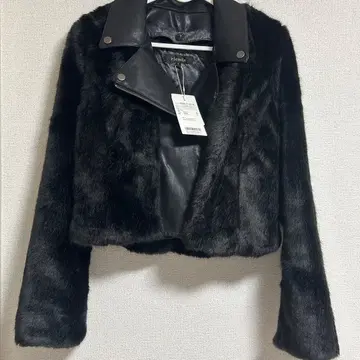 rienda FauxFur 콤비 라이더 자켓