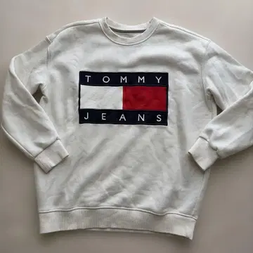 TOMMY JEANS 크루넥 맨투맨 S 화이트
