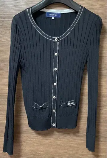M'S GRACY 블랙 리브 가디건