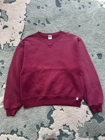 러셀 애슬레틱 버건디 맨투맨 M