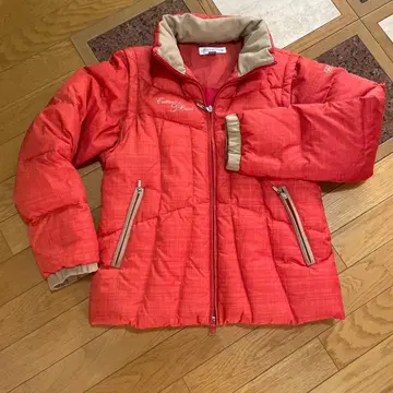 데상트 CUTTER&BUCK 오렌지 자켓 여성용 다운 80%