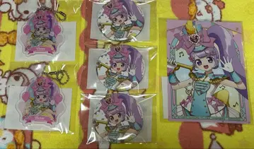 마루쿠지 프리파라 논 아크릴 키링 캔뱃지 특전 브로마이드