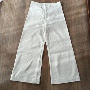 ZARA 화이트 와이드 팬츠 EU 40