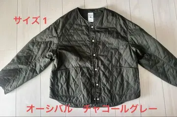 ORCIVAL 다이아 퀼트 칼라리스 자켓 1 / 차콜 그레이