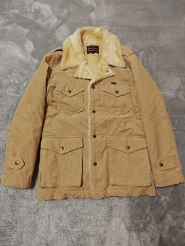 새상품급! Wrangler 런치 코트 퍼 코듀로이 M 베이지 보아