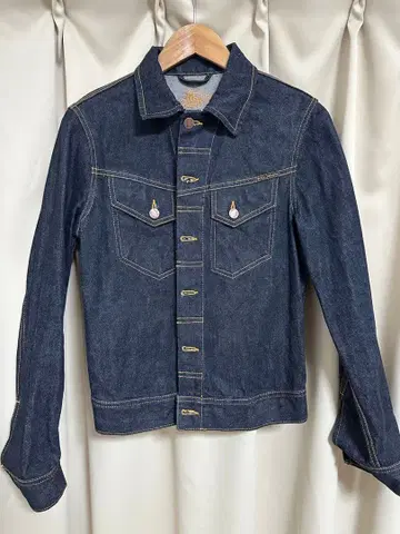 Nudie Jeans 데님 자켓 다크 블루