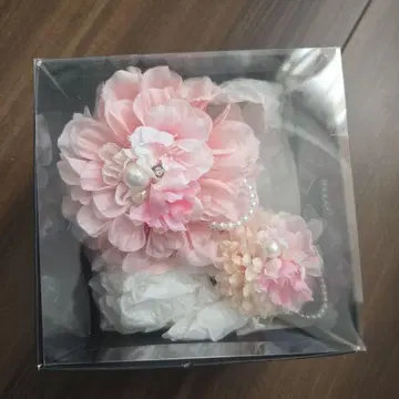 핸드메이드 핑크 계열 코사지 세트 (대 소) 모녀 코사지