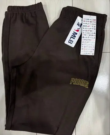 새상품 3L 사이즈 MLB 파드레스 스웨트 팬츠 2 브라운