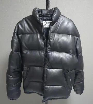 Schott 샷 가죽 다운 자켓 블랙 40