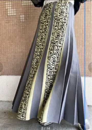 최근 삭제 SIDE PLEATS JACQUARD KNIT SKIRT