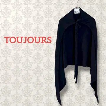 투지유 울 변형 디자인 케이프 일본제 판초 블랙 겉옷 숏 기장