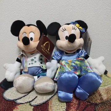 디즈니 미키 미니 아울라니 봉제 인형 택 포함 하와이 한정판