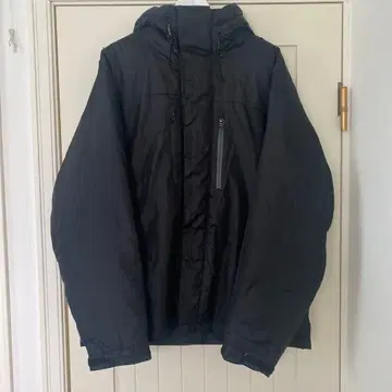 DOUBLE STEAL 블랙 다운 자켓 후드 부착 사이즈 XL