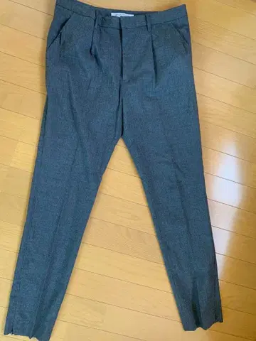 BEAUTY & YOUTH 스트라이프 슬랙스 L 그레이