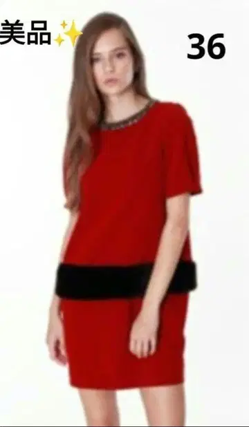 [새상품급] 그레이스 클래스 반팔 비쥬 원피스 결혼식 크리스마스 파티