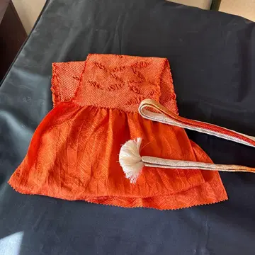 오렌지 총 쥐어짜기 오비 장식 천 허리띠