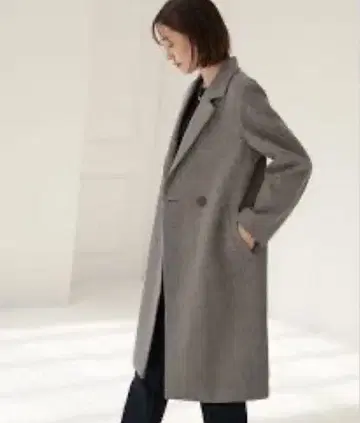 가벼운 스트레치 테일러 코트 헤링본 그레이