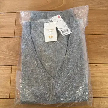 UNIQLO 캐시미어 100% V넥 스웨터 XL 라이트 그레이
