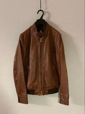 GUILD PRIME 브라운 가죽 자켓 M