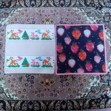 B급 페이러 손수건 2장 세트 이치고 도트