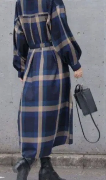 frames RAY CASSIN 빅 체크 원피스