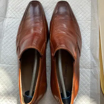 브라운 슬립온 드레스 신발