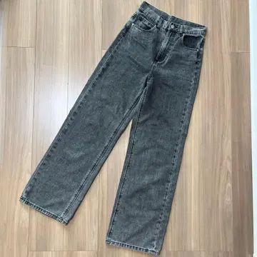 와이드 팬츠 청바지 그레이 XS