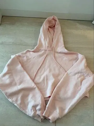 alo 크롭 후드티 S 핑크