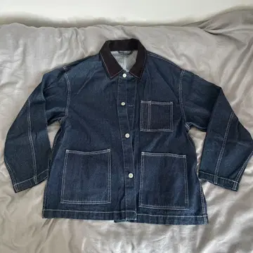 다크 데님 자켓 코듀로이 옷깃