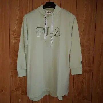 FILA 후드 부착 후드티 라이트 그린