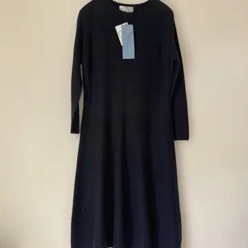 미사용 새상품 Regina Eve 롱 플레어 원피스 면 100% 네이비