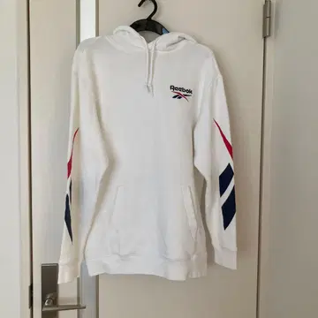 새상품급 Reebok 후드 부착 후드티 화이트 남성용 M