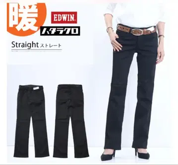 [하타라쿠로] EDWIN MEB03W 안감 플리스 스트레이트 웜 팬츠