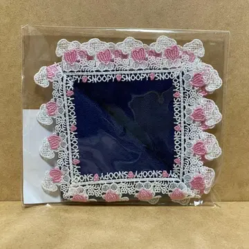 네이비 스누피 근택 레이스 손수건