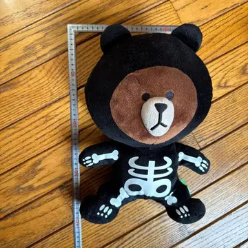 곰 모양 봉제 인형 골격 프린트 35cm