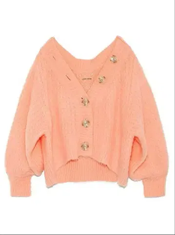 Snidel 모헤어 혼방 니트 루즈 숄더 가디건