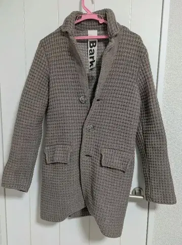 Bark 그레이 울 혼방 코트