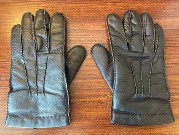 DENTS 블랙 가죽 장갑