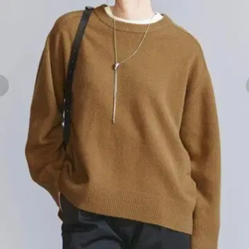 뷰티&유스 울 캐시미어 래글런 크루넥 니트 풀오버