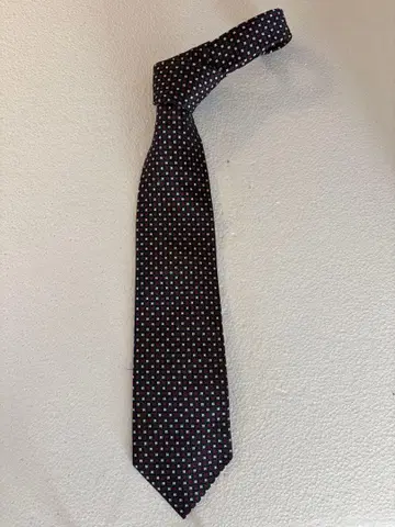 CRICKET 도트 무늬 넥타이 네이비