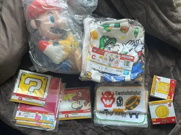 마리오 캐릭터 굿즈 제일복권 봉제 인형 담요