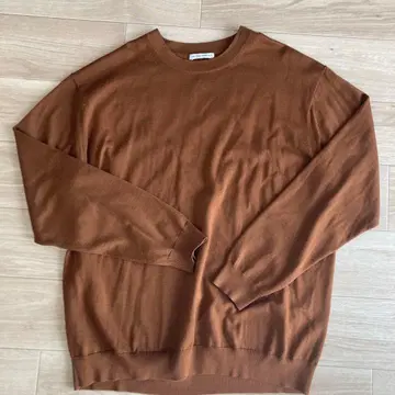 UNITED ARROWS 브라운 크루넥 니트