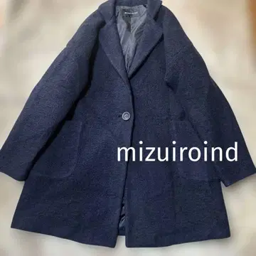 미즈이로 인드 얇은 소재 울 자켓 네이비