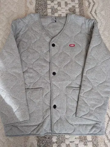 CHUMS 퀼팅 맨투맨 자켓 XL 모크 그레이